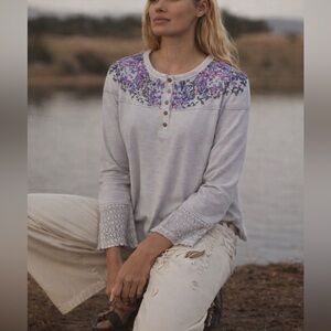 SUNDANCE: Grey Tetris Long Sleeve Tee